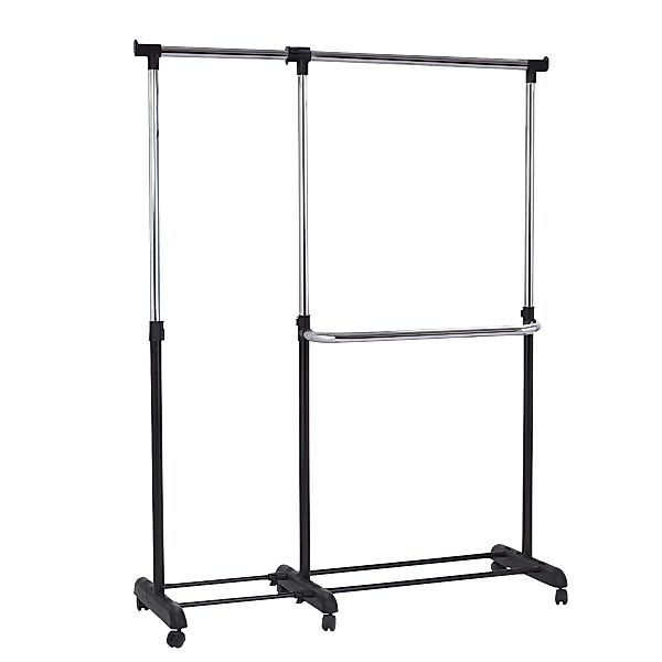 COSTWAY Kleiderständer, ausziehbar, höhenverstellbar, (91-160)x43x(93-168)c günstig online kaufen