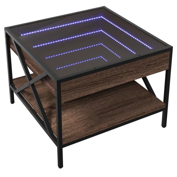 vidaXL Couchtisch Couchtisch mit Infinity-LED Braun günstig online kaufen