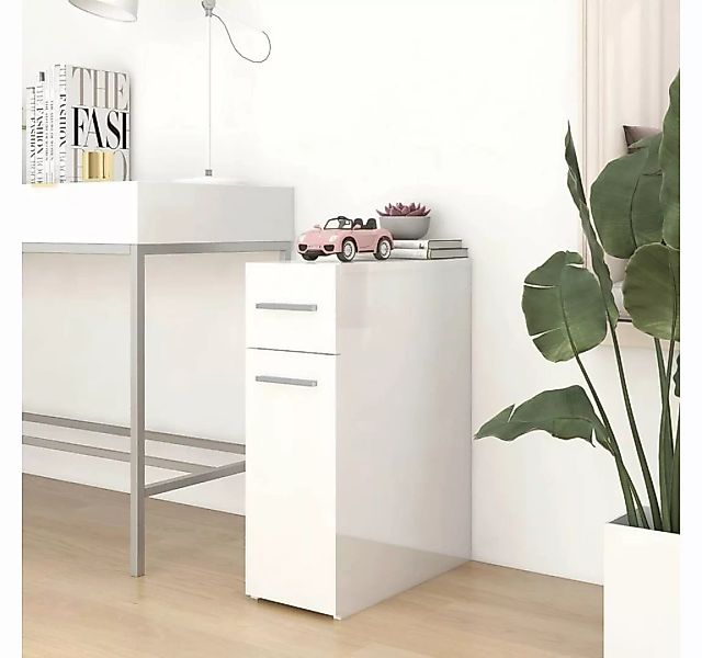 vidaXL Fächerschrank Apothekerschrank Hochglanz-Weiß 20x45,5x60 cm Holzwerk günstig online kaufen