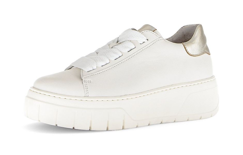 Gabor Plateausneaker, Freizeitschuh, Halbschuh, Schnürer mit Kontrastbesatz günstig online kaufen