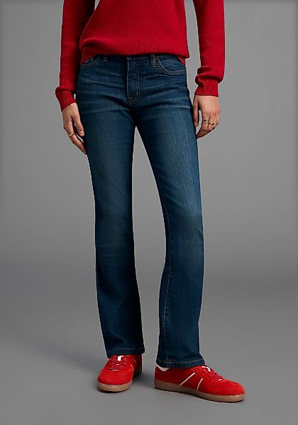 Arizona Bootcut-Jeans "Baby-Boot" Bootcut-Stil, figurbetonte Passform, mit günstig online kaufen