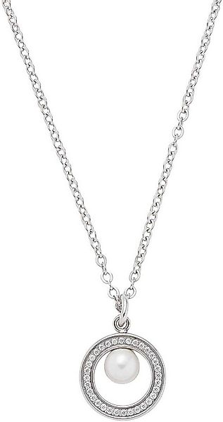 LEONARDO Kette mit Anhänger Halskette Anouka, mit Zirkonia (synth) - mit Pe günstig online kaufen