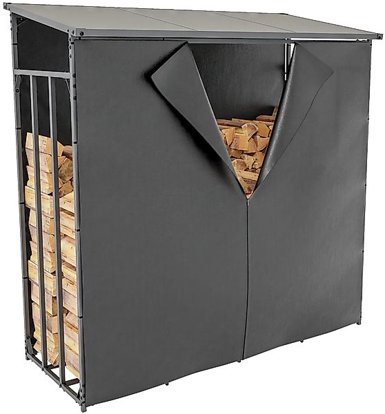 TPFLiving Kaminholzregal Sorin, BxTxH:165x70x165 cm, (Abgeschrägtes günstig online kaufen