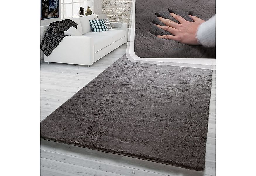 TT Home Teppich, Rechteckig, Höhe: 26 mm, Hochflor Teppich Schlafzimmer Kun günstig online kaufen