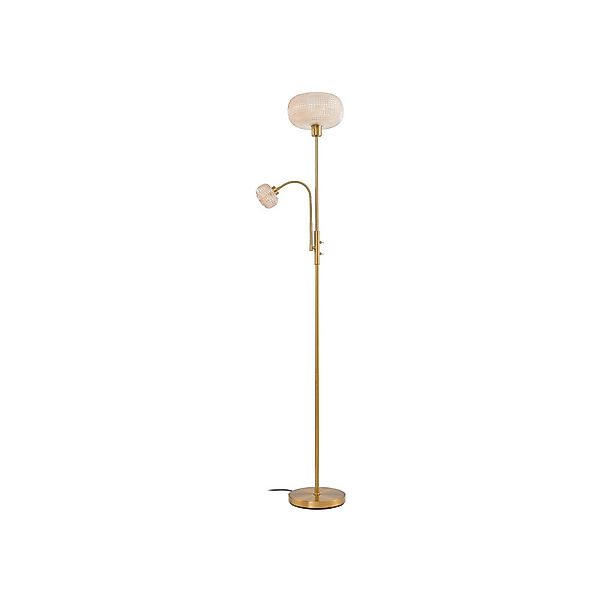 Lindby Stehlampe Aliette 10030729 Modern in Gold Messing aus Metall 2-flamm günstig online kaufen