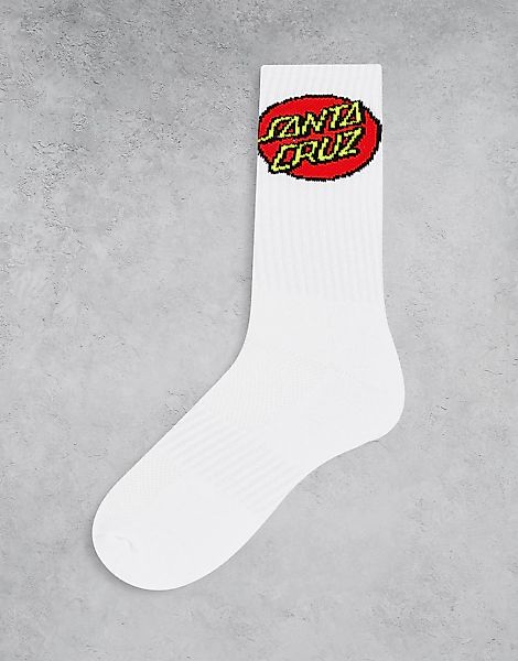 Santa Cruz – Socken in Weiß mit Kreislogo günstig online kaufen