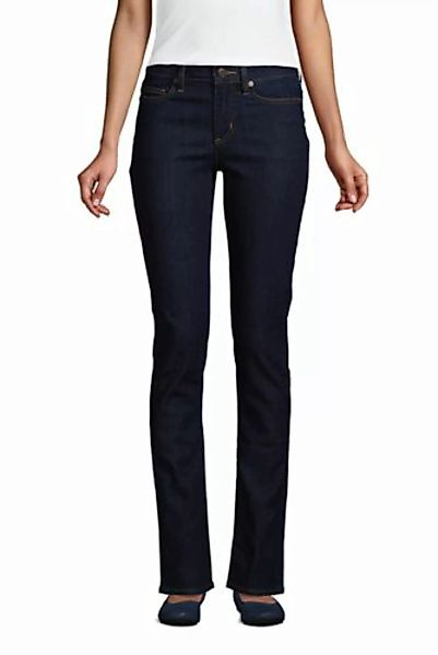 Straight Fit Öko Jeans Mid Waist, Damen, Größe: 36 32 Normal, Blau, Baumwol günstig online kaufen