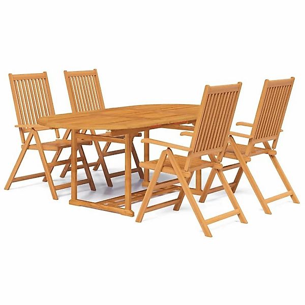 5-tlg. Garten-essgruppe Massivholz Akazie günstig online kaufen