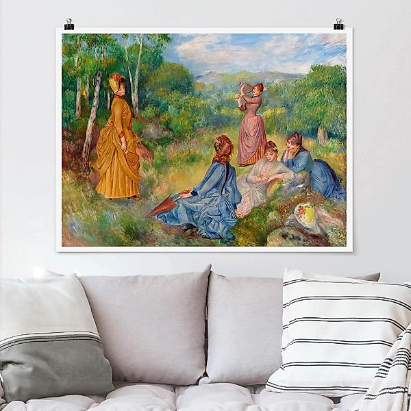 Poster - Querformat Auguste Renoir - Federballspiel günstig online kaufen