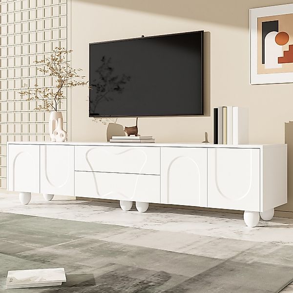 Odikalo TV-Schrank Lowboard TV-Bank Schubladen Aufbewahrung günstig online kaufen