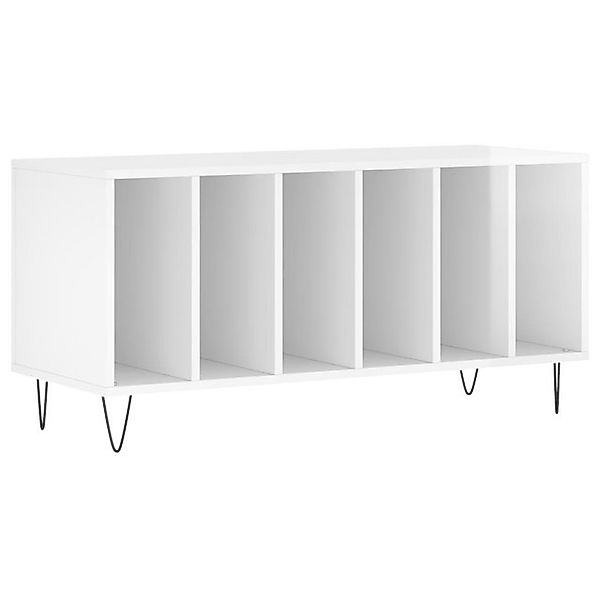 vidaXL Media-Regal Plattenschrank Hochglanz-Weiß 100x38x48 cm günstig online kaufen