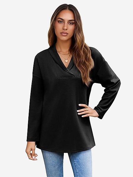 Imily Bela Sweatshirt Damen Tunika-Tops mit Schalkragen (Packung, 1-tlg., 1 günstig online kaufen