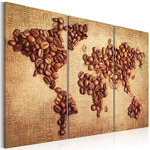 Wandbild - Kaffee Aus Der Ganzen Welt - Triptychon günstig online kaufen