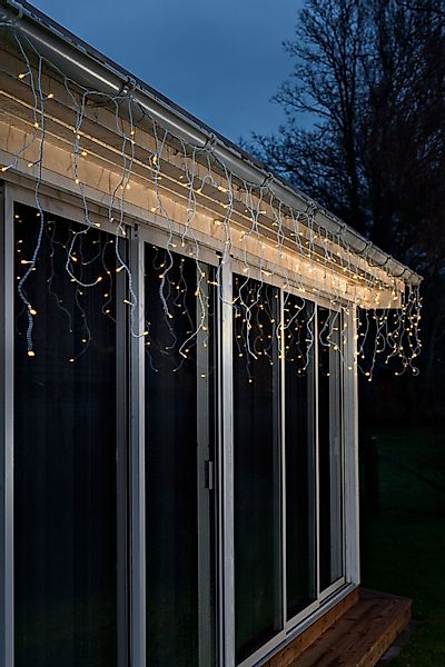 KONSTSMIDE LED-Lichtervorhang, 336-flammig, LED Eisregen Lichtervorhang, günstig online kaufen