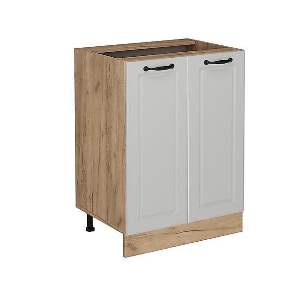 Vicco Unterschrank R-Line, Weiß Landhaus/Goldkraft Eiche, 60 cm ohne Arbeit günstig online kaufen