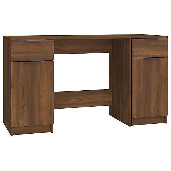 vidaXL Schreibtisch Schreibtisch mit Beistellschrank Braun günstig online kaufen