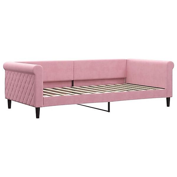 vidaXL Bett Tagesbett Rosa 100x200 cm Samt günstig online kaufen