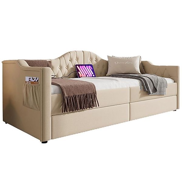 TavilaEcon Polsterbett Daybett mit USB Type günstig online kaufen