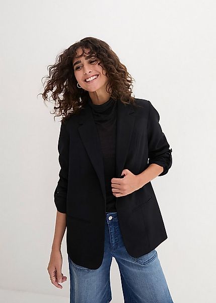 bonprix Jackenblazer mit klassischem Reverskragen, mit Stretch-Material günstig online kaufen