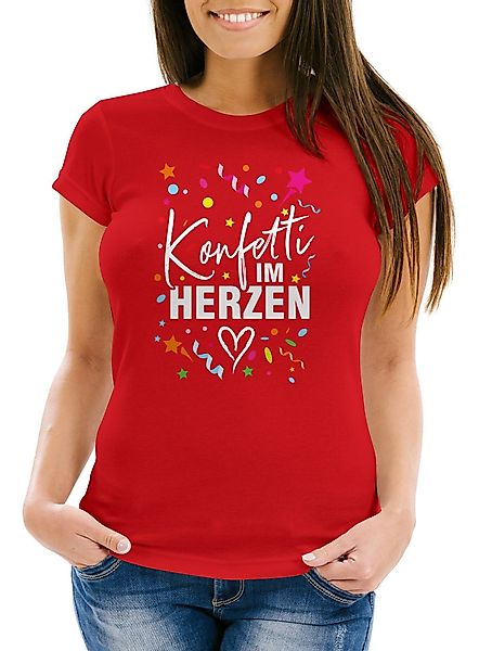 MoonWorks Print-Shirt Damen T-Shirt Fasching Karneval günstig online kaufen