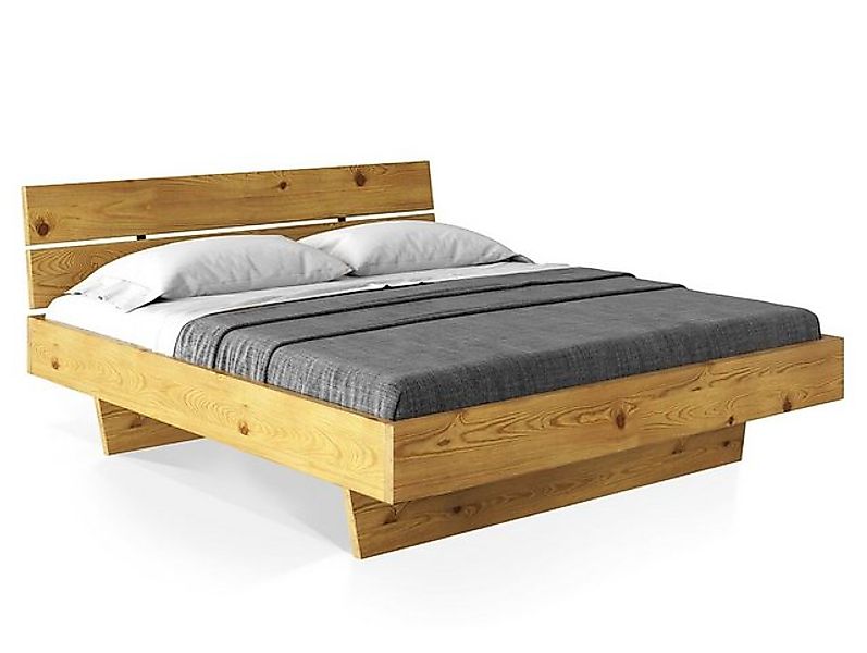Moebel-Eins Massivholzbett, CURBY Wangenbett mit Kopfteil, Material Massivh günstig online kaufen