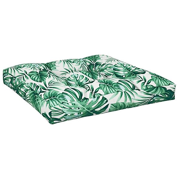 vidaXL Sitzauflage Palettensofa-Kissen Blattmuster 70x70x12 cm, günstig online kaufen