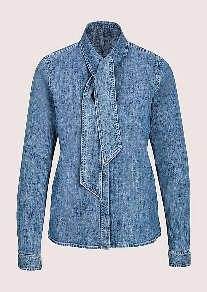 MADELEINE Langarmbluse "Jeansbluse Schlupfbluse mit Schluppe" Hemdkragen mi günstig online kaufen