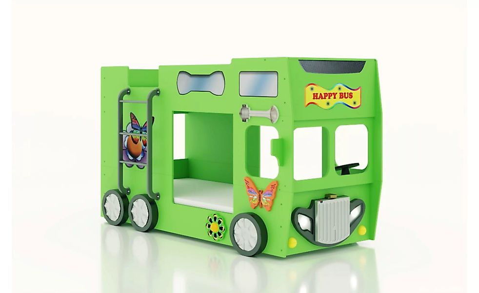 Autobett Bus ¦ grün ¦ Maße (cm): B: 116 H: 150 Kindermöbel > Kinderbetten - günstig online kaufen