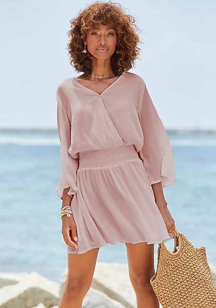 Vivance Strandkleid aus gekreppter Viskose, luftiges Blusenkleid, Sommerkle günstig online kaufen