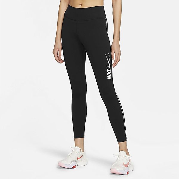 Nike One Dri Fit 7/8 Mid Rise Graphic Leggings S Black / White / White günstig online kaufen