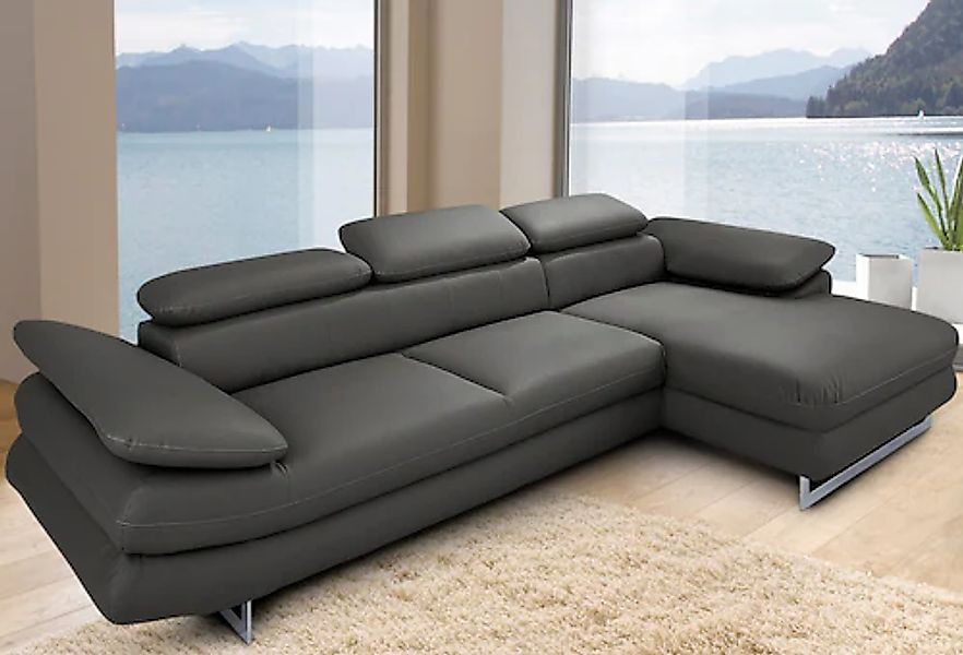 INOSIGN Ecksofa »Solution L-Form«, mit Arm- & Kopfteilverstellung, wahlweis günstig online kaufen