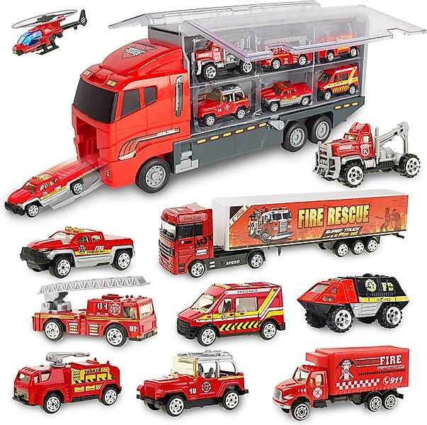 POPOLIC Spielzeug-Auto Feuerwehrauto-Spielzeug, Mini-Feuerwehrauto-Modelle günstig online kaufen