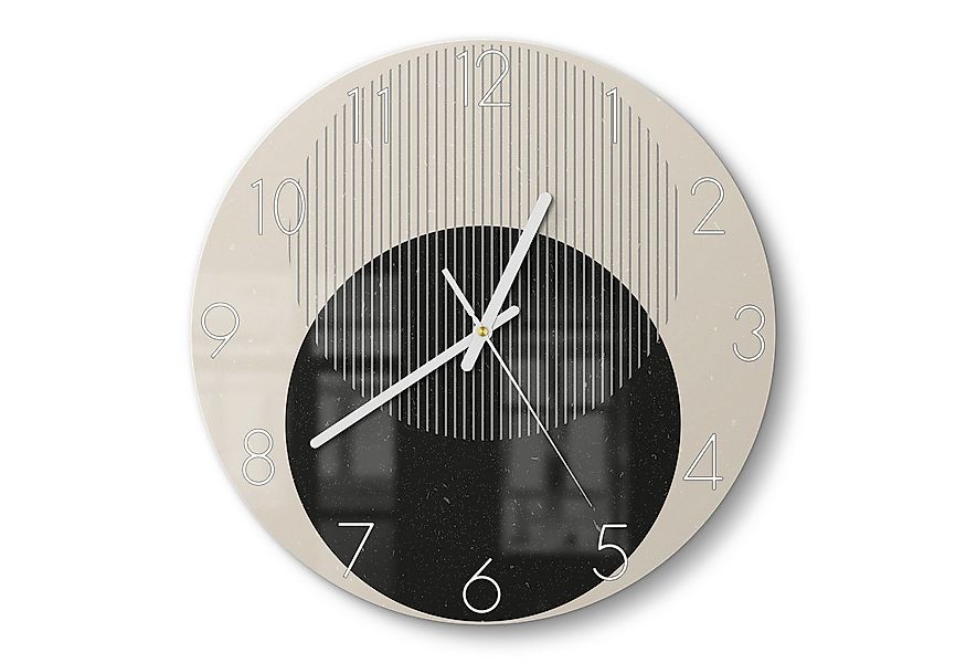 DEQOART Wanduhr 'Licht und Schatten' (Glas Glasuhr modern Wand Uhr Design K günstig online kaufen