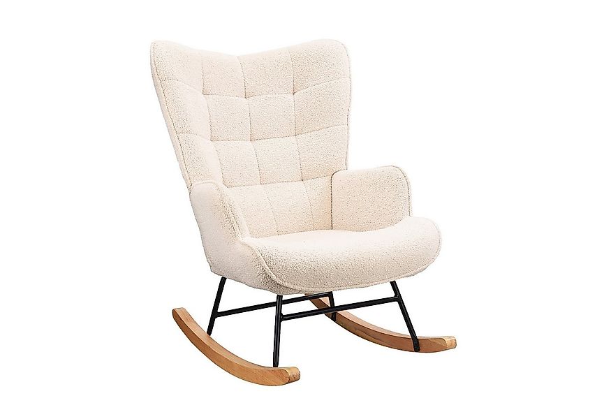 PXloue Schaukelstuhl Stillsessel Relaxsessel Loungesessel, Mit Holzkufen Wo günstig online kaufen