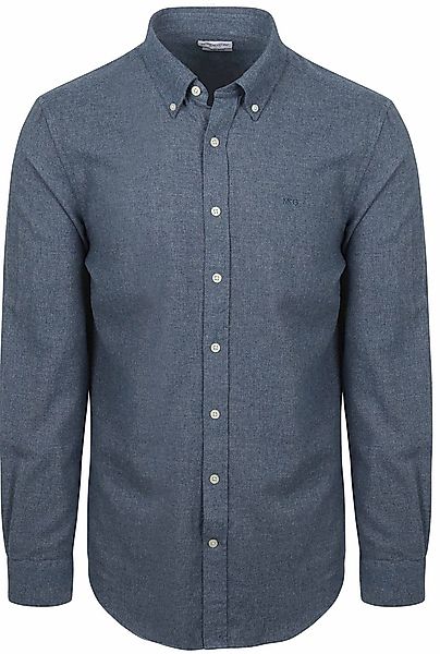 McGregor Hemd Flanell Melange Blau - Größe L günstig online kaufen