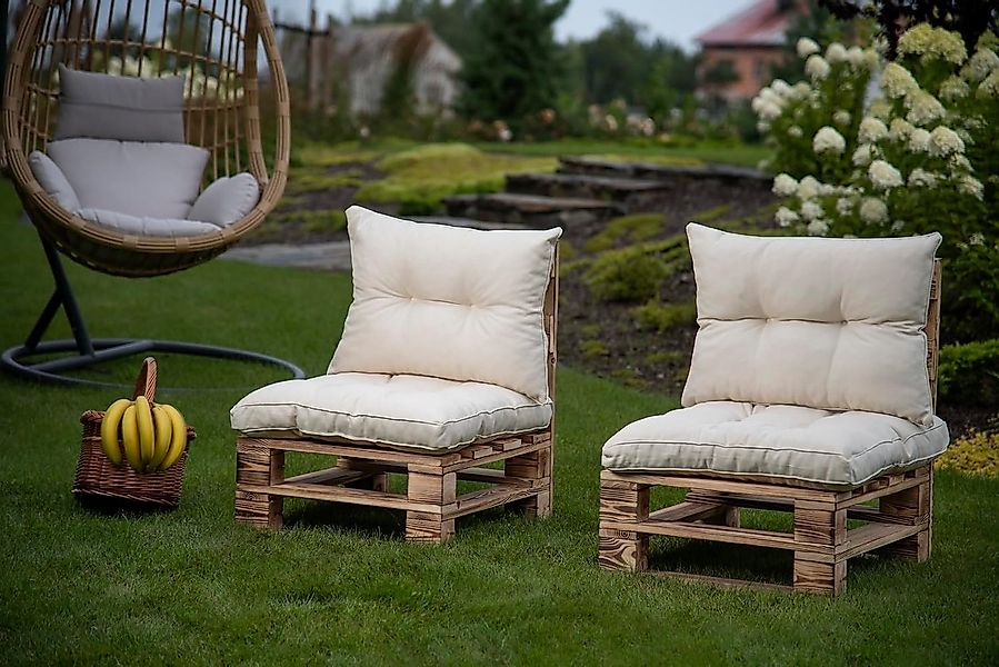 sunnypillow Stuhlkissen Gartenkissen für Gartenmöbel Rattanmöbel, Outdoor / günstig online kaufen