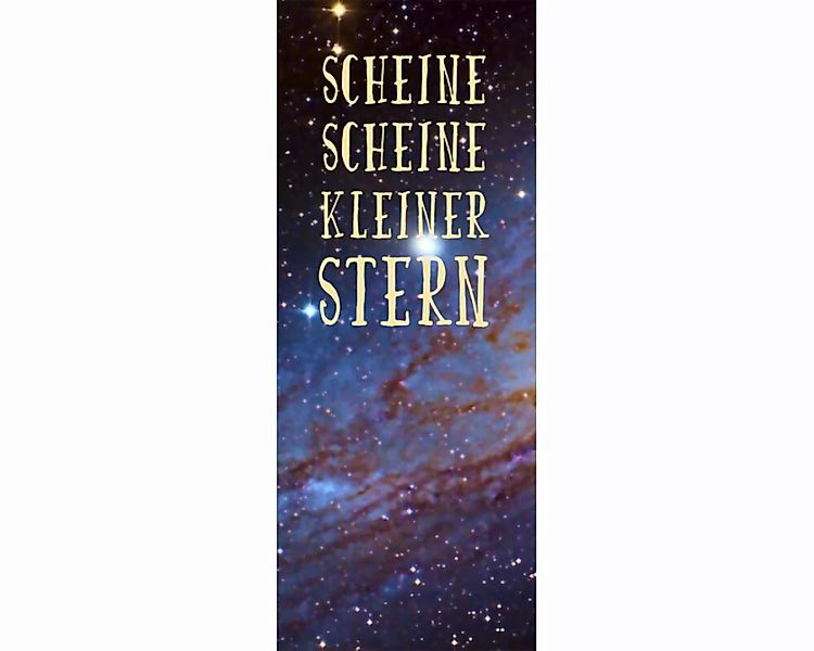 Dekopanel "Kleiner Stern" 1,00x2,50 m / Glattvlies Perlmutt günstig online kaufen