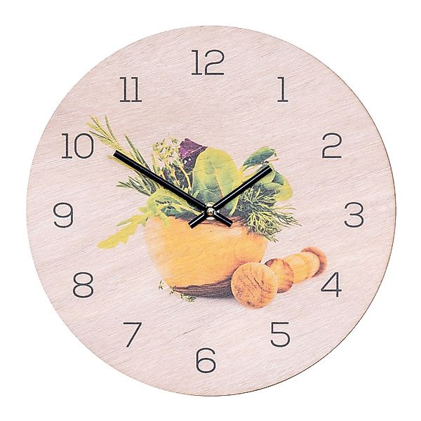 Levandeo® Wanduhr (Wanduhr Holz 30x30cm Rund günstig online kaufen