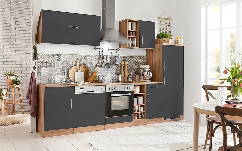 KOCHSTATION Küchenzeile »KS-Colmar«, ohne E-Geräte, Breite 300 cm günstig online kaufen