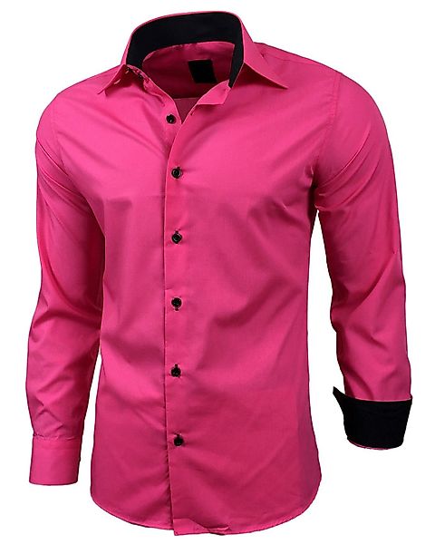 Baxboy Langarmhemd Kentkragen Businesshemd Slim Fit günstig online kaufen