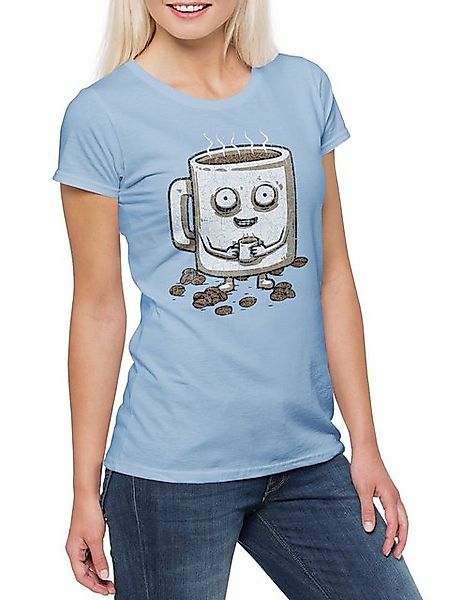 Urban Backwoods Print-Shirt Coffee Mug Damen T-Shirt Caffeine Kaffee Molekü günstig online kaufen