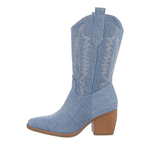 Ital-Design Damen Cowboyboots Western Westernstiefel (84463259) Blockabsatz günstig online kaufen
