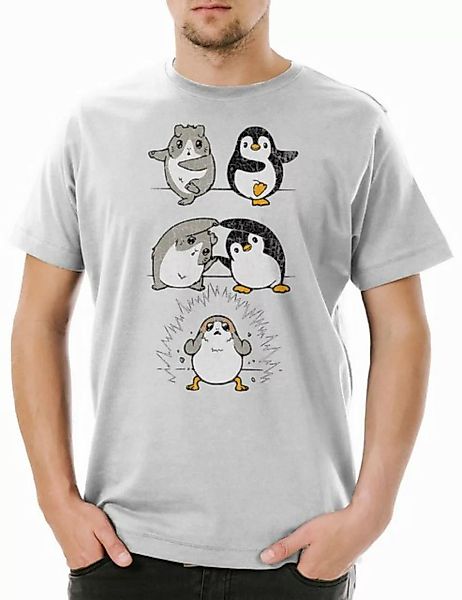 Urban Backwoods Print-Shirt Porg Fusion Herren T-Shirt Penguin Pinguin Hams günstig online kaufen