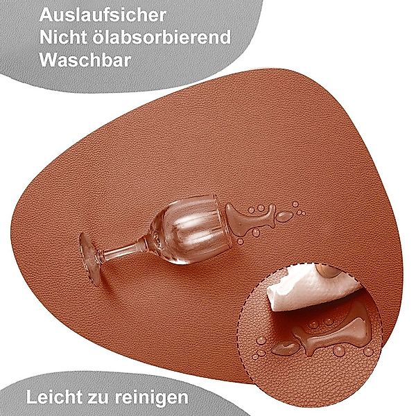 Coonoor Platzset Tischset, Kunstleder, abwischbar, (6-St), günstig online kaufen