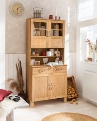 Home affaire Küchenbuffet "Alby" Breite 85 cm, 2 Glastüren günstig online kaufen