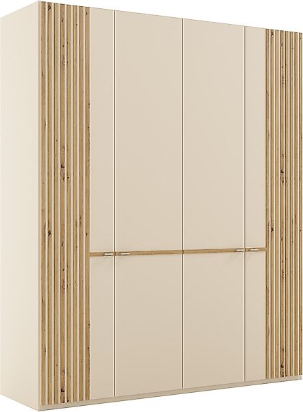 Musterring Drehtürenschrank »Isabelle« Lamellen in Eiche, Griffe in silber, günstig online kaufen