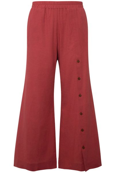 Ulla Popken Schlupfhose Palazzohose Leinenmix Elastikbund günstig online kaufen