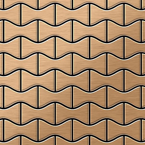 ALLOY Mosaik Fliese Massiv Metall Titan Gebürstet Kupfer 1,6mm Stark Kismet günstig online kaufen