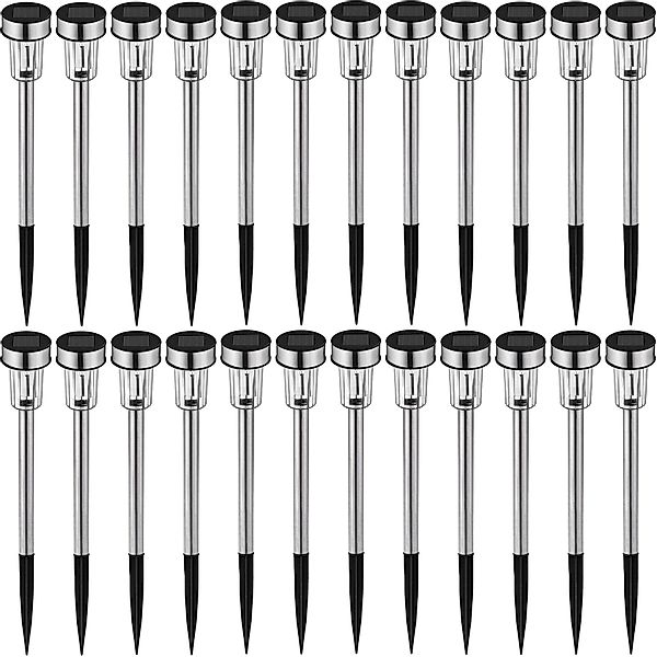 tectake LED Gartenstrahler 24-er Set LED-Solarlampen, günstig online kaufen