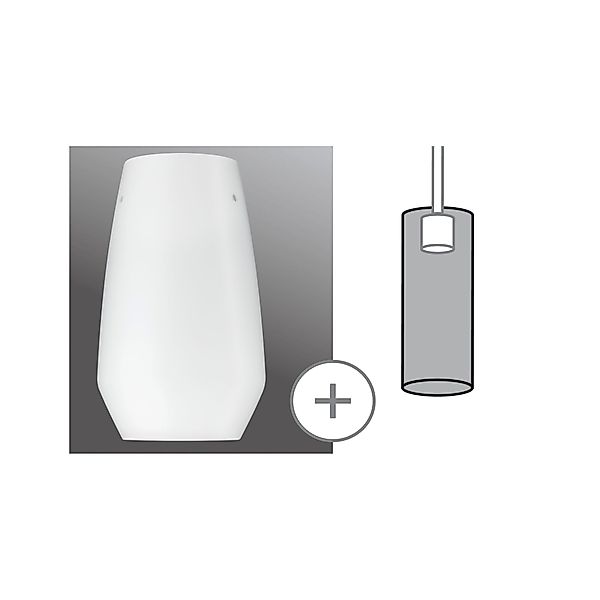 Paulmann "URail Schirm Vento 2Easy Vento 170mm Opal" günstig online kaufen